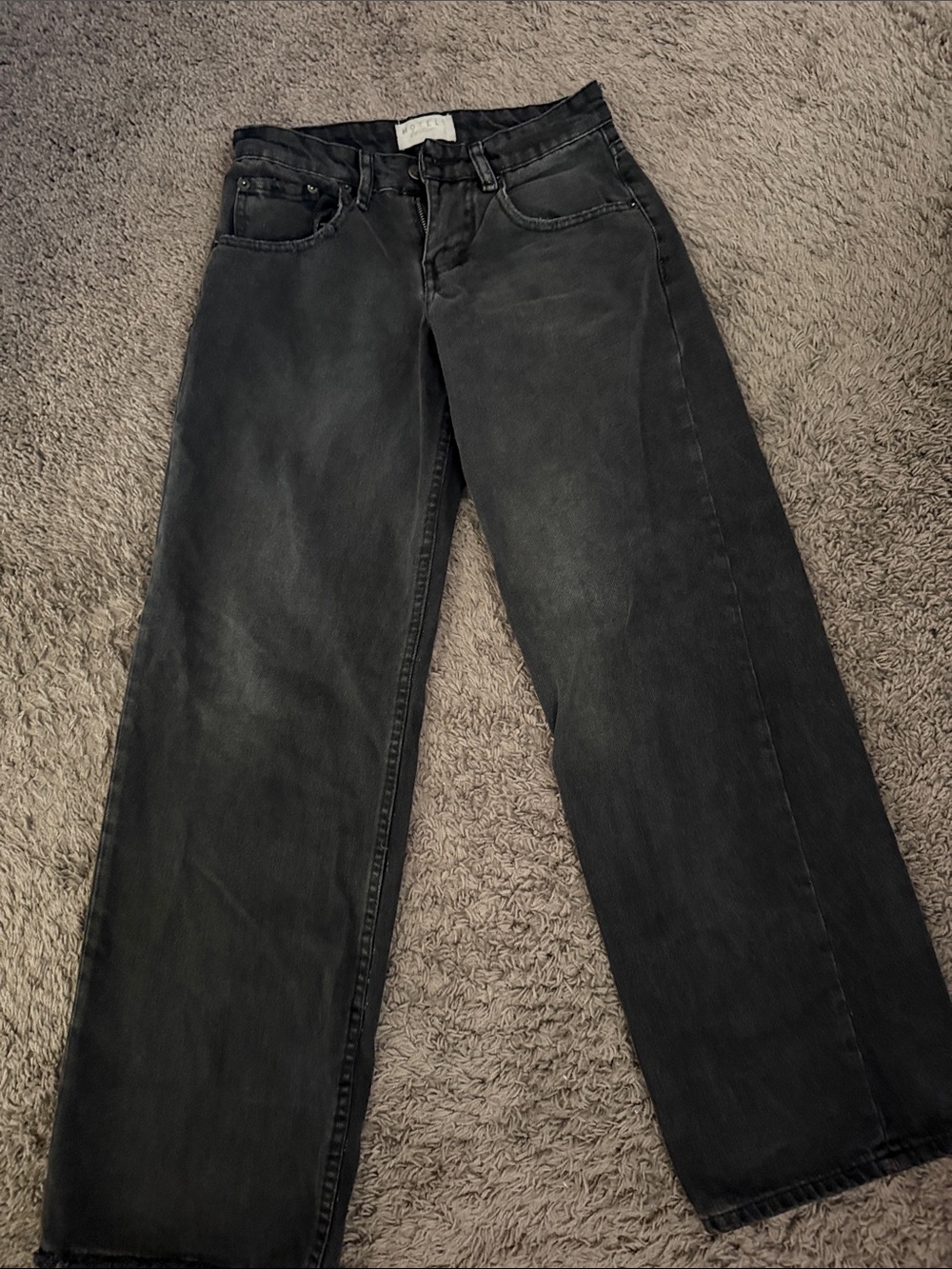 Motel Rocks Black Straight Leg Jeans